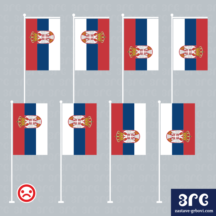Извртнута Државна застава Србије