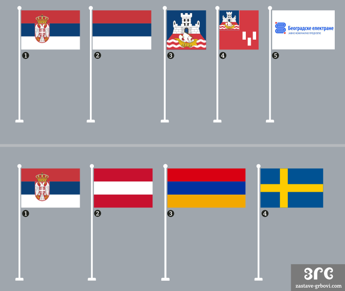 Истицање више застава